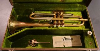 Vtg Getzen 300 Trumpet In Case Mid 70’s Pro Serviced Beginner Intermediate Band