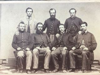 Civil War CDV Of Seven Officers 94th York Infantry Id’ed Baltimore MD 3