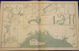 Civil War Atlas Maps; Texas Coast,  Virginia,  Georgia