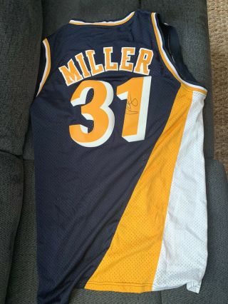 Reggie Miller Signed Indiana Pacers Jersey Stitched Autographed Xl