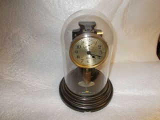 Vintage Poole Battery Clock With Glass Cover