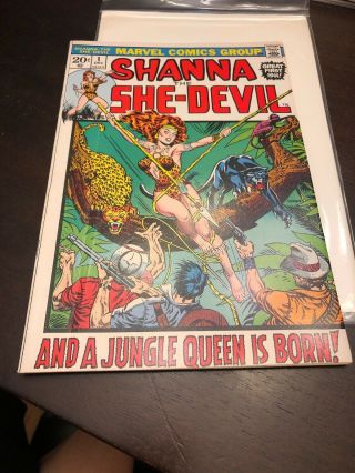 Shanna The She - Devil 1 (1972) Fn/vf 1st She Devil Savage Land Mcu