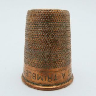 Vintage Novelty Drinking Cup/measure In The Form Of A Thimble,  Just A Thimbleful