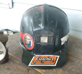 Vintage? Msa Miners Hat With Carbide Lamp 2