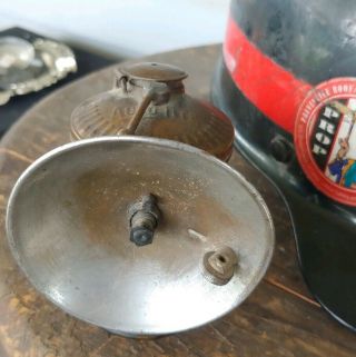 Vintage? Msa Miners Hat With Carbide Lamp 3