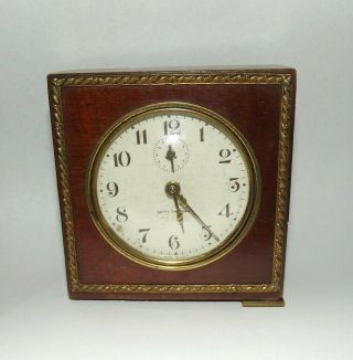 Old Vtg Wooden Seth Thomas Severn Desk Alarm Clock Thomaston,  Conn Usa