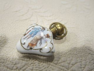 Antique Porcelain Perfume Bottle With A Courting Couple