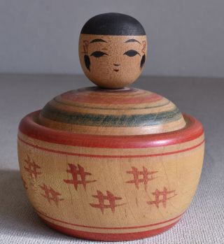 9cm (3.  5 ") Japanese Old Ejiko Kokeshi Doll : Signed Seiichi Shimazu 1930
