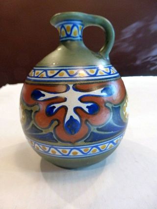 Gouda Pottery Pzh Zuid Holland Ewer Jug Candia Art Nouveau