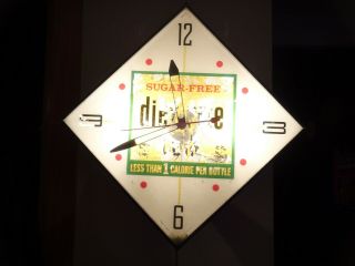Vintage Sugar Diet Rite Cola 1 Calorie Electric PAM Wall Clock. 3