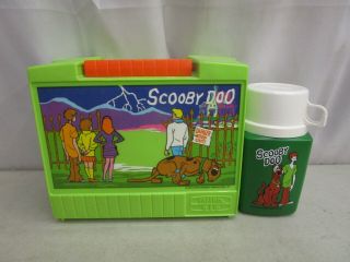Vintage Thermos 1973 Scooby - Doo Plastic Lunchbox With Thermos