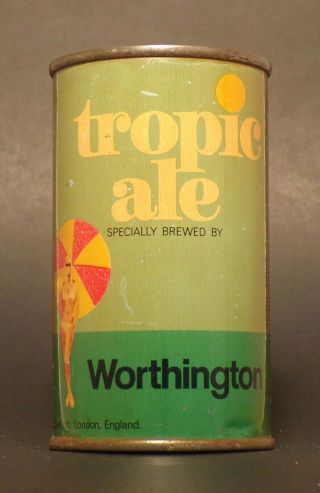 Final Week Vintage Worthington Tropic Ale Flat Top Beer Can From England Uk