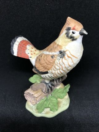 Vintage George Good " Ruffed Grouse " Porcelain Figurine Official State Bird Coll.