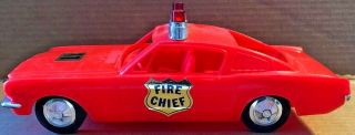 Vintage Processed Plastic - Ford Mustang Fir Chief Car - Made In Usa