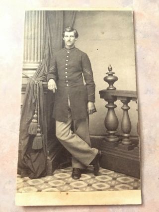 Signed Peter S Halstead York Infantry Cdv Signed Civil War & Barnum Bailey