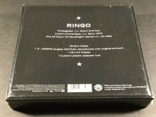 Ringo Starr / RSD Singles Box / / 3X45 WPS / Poster / RS 45 Hub / Beatles 3