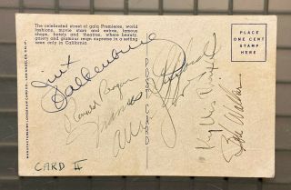 President Ronald Reagan & Others Signed Hollywood Postcard Autographed Jsa Loa