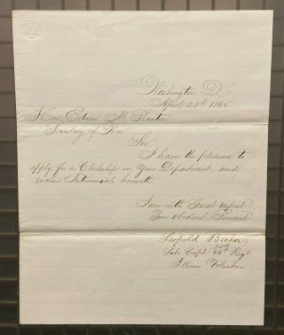 President Andrew Johnson Signed 1865 Letter Autographed JSA LOA EXTREMELY RARE 3