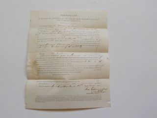 Civil War Document 1862 Army Of The Potomac 35th York Alexandria Virginia Nr