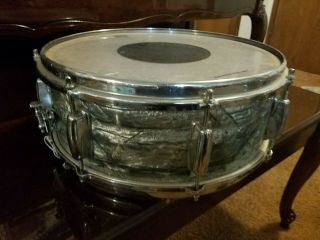 Vintage Slingerland Snare Drum,  5 " X 14 " Gray Pearl Finish,  1960 