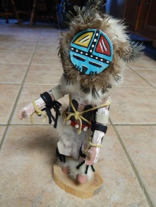Vtg Navajo Indian Sun Face 12.  5 " Kachina Doll Signed By Ina James