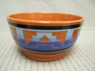 Al Black Tail Deer Sioux Pottery Rapid City Painted Red Clay Pot 3 - 1/4 " Deep