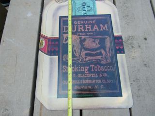 Vintage Rare " Bull " Durham Smoking Tobacco Poster 2 Of 2
