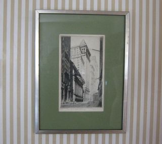 Vintage York Stock Exchange Etching Signed Don Swann Limited Edition 142/300