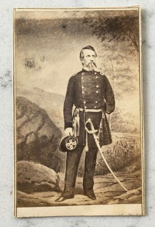 Antique Civil War Cdv Photograph Union General Philip Kearny By Brady Anthony