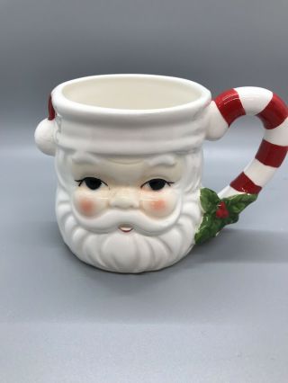 Vintage Ron Gordon Christmas Santa Candy Cane Mug - Korea