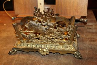Antique Bradley & Hubbard B & H Cast Iron Letter Holder Stag Hunting 3549 7030