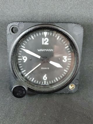 Vintage Wakmann Wind - Up 8 Day Aircraft Clock