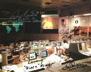 Gene Kranz,  Chris Kraft,  Griffin,  Lunney,  Bostick Signed 8x10 Photo Apollo 13 Jsa