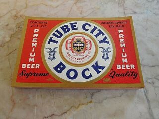 100 Vintage Tube City Bock Irtp Beer Labels Mckeesport,  Pa