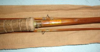 Vintage South Bend No.  59 Split Bamboo Fly Rod 9 ' w/ Sleeve & Tube Extra Tip 2