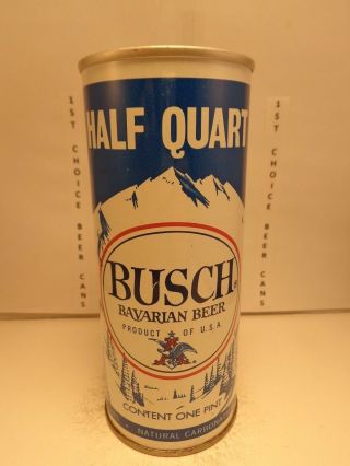 Busch Bavarian 16oz Straight Steel Pull Tab Beer Can 146 - 12 - A St.  Louis Mo