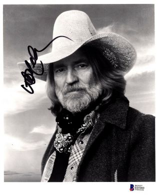 Willie Nelson Signed Autographed 8x10 Photo Beckett Bas E05989