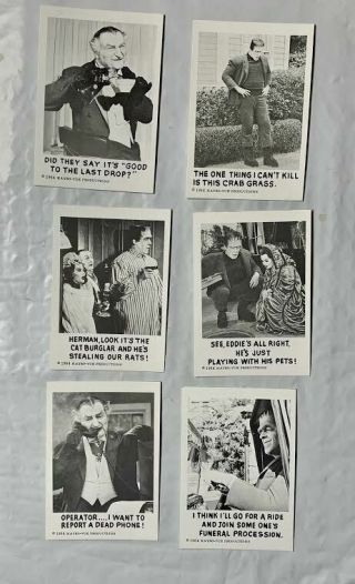 6 - 1964 Leaf The Munsters Cards 