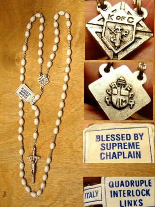 Blessed By Supreme Chaplin Knights Of Columbus Pope John Paul Ii White Rosary