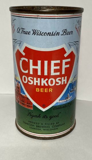 Chief Oshkosh Beer Juice Tab Can: Oshkosh Brewing - Oshkosh,  Wi