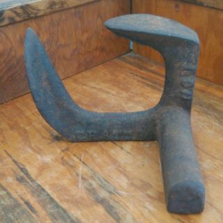 Antique Cobbler Shoemaker Cast Iron Shoe Repair Mold Chatta No 1 Two Forms Anvil
