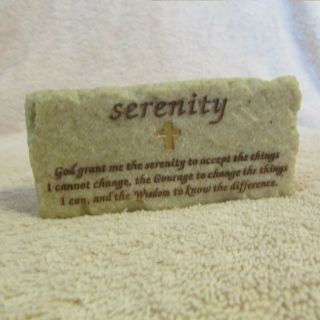 Serenity Prayer Stone Desk Or Mantle Decor
