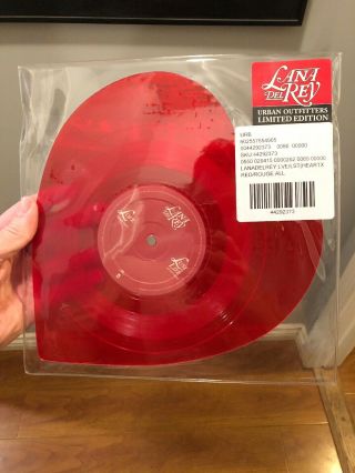 Lana Del Rey Love/lust For Life Heart Shaped 10 " Vinyl Uo Limited Ed