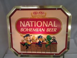 Vintage National Bohemian Beer Lighted Sign 1985 Advertising Tavern Bar M - 105