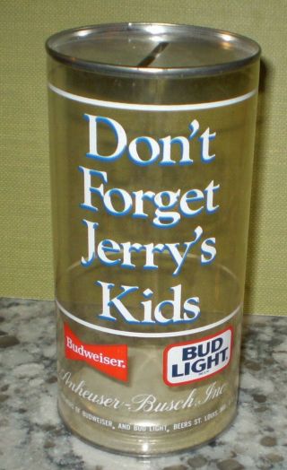 Anheuser - Busch Change Canister During Jerry Lewis Mda Telethon In The 80 