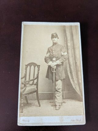 Photographic Images Civil War Soldier Cdv Ny 141 Regiment
