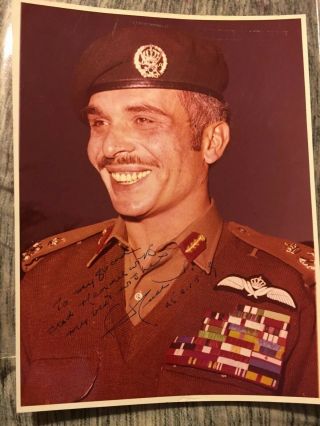 King Hussein Of Jordan Signed Autographed Photo Rare Guaranteed Authentic