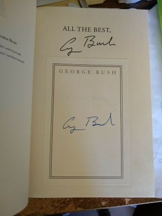George H.  W.  Bush Signed Autographed 