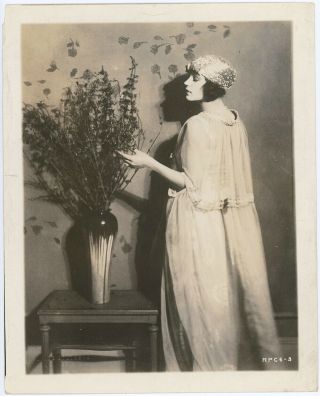 Vintage Alice Brady Chic Art Deco Flapper 1920s Dramatic Glamour Photograph Nr