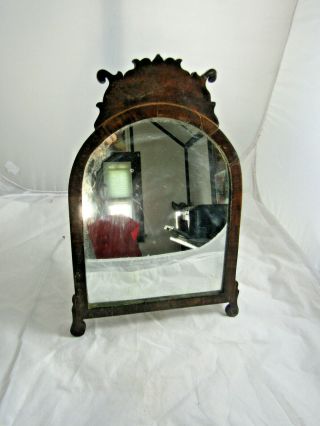 Antique Dresser Vanity Table Top Mirror Wood 16 " Portable
